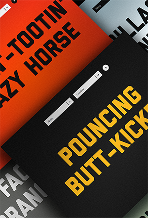 Floating screenshots displaying the Ridiculous Heroes name generator