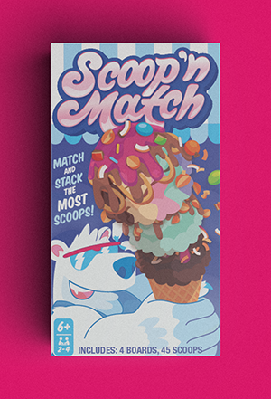 Scoop 'n Match game box and pieces