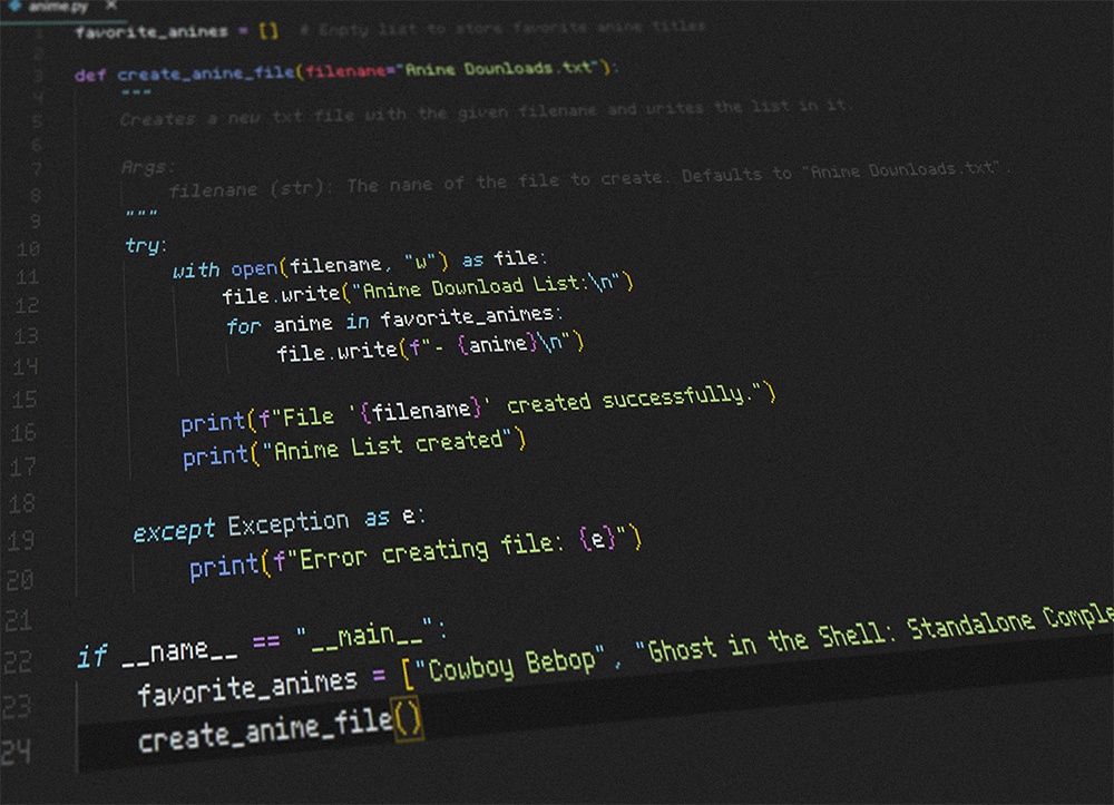 Displaying some code using the absynth mono font