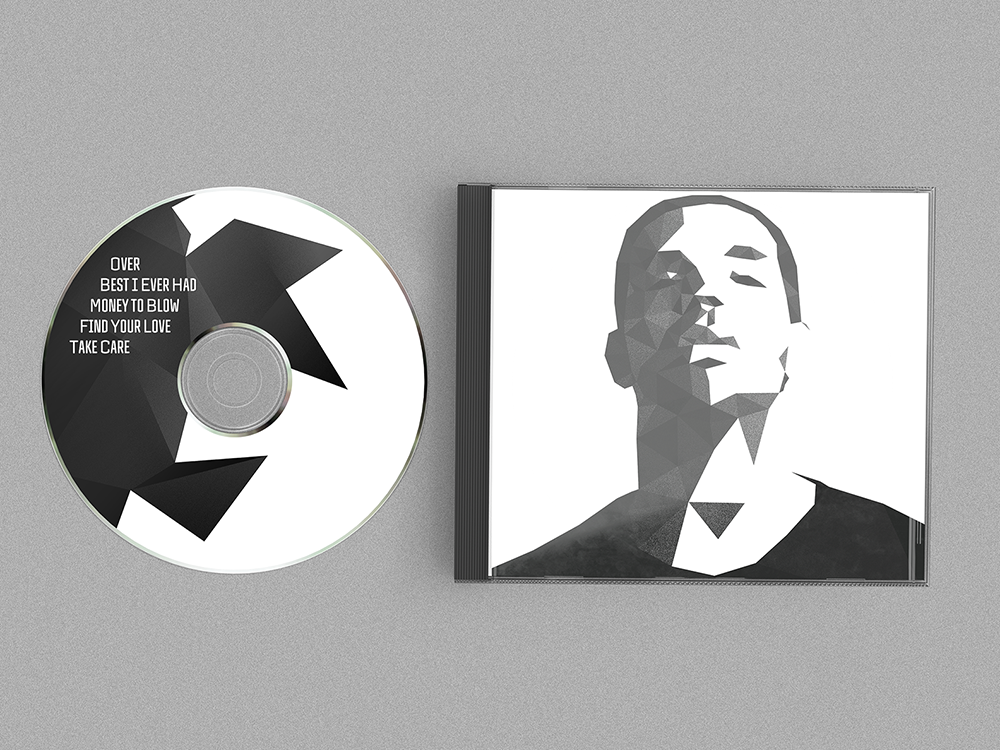 Dycus X Drake rendered on CD jewel case and disc