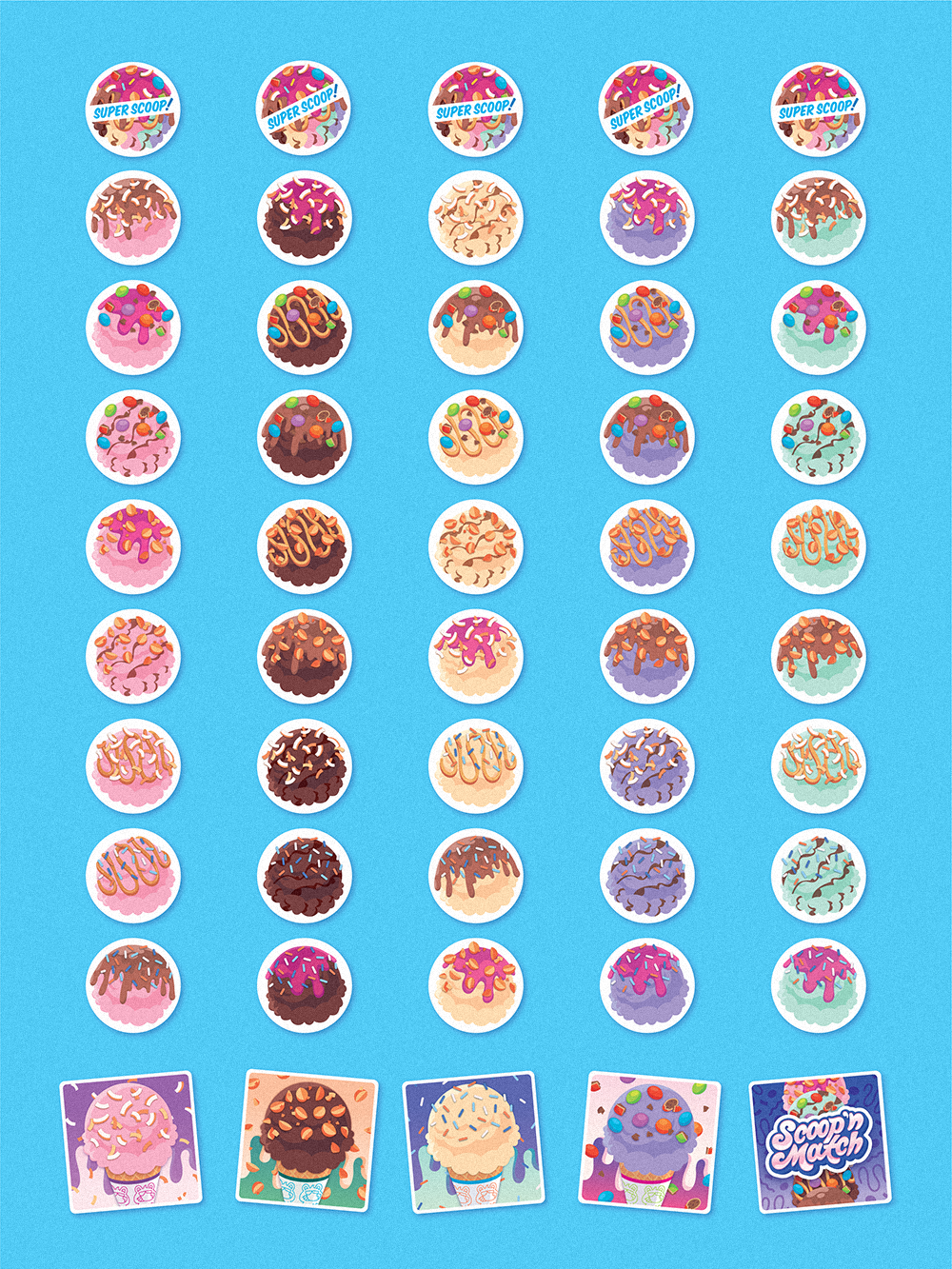 Scoop 'n Match cards